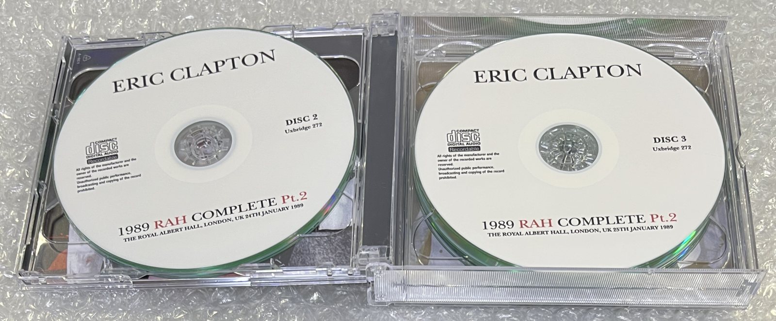 ERIC CLAPTON / 1989 RAH COMPLETE PT.2 (6CD-R) UXBRIDGE 272