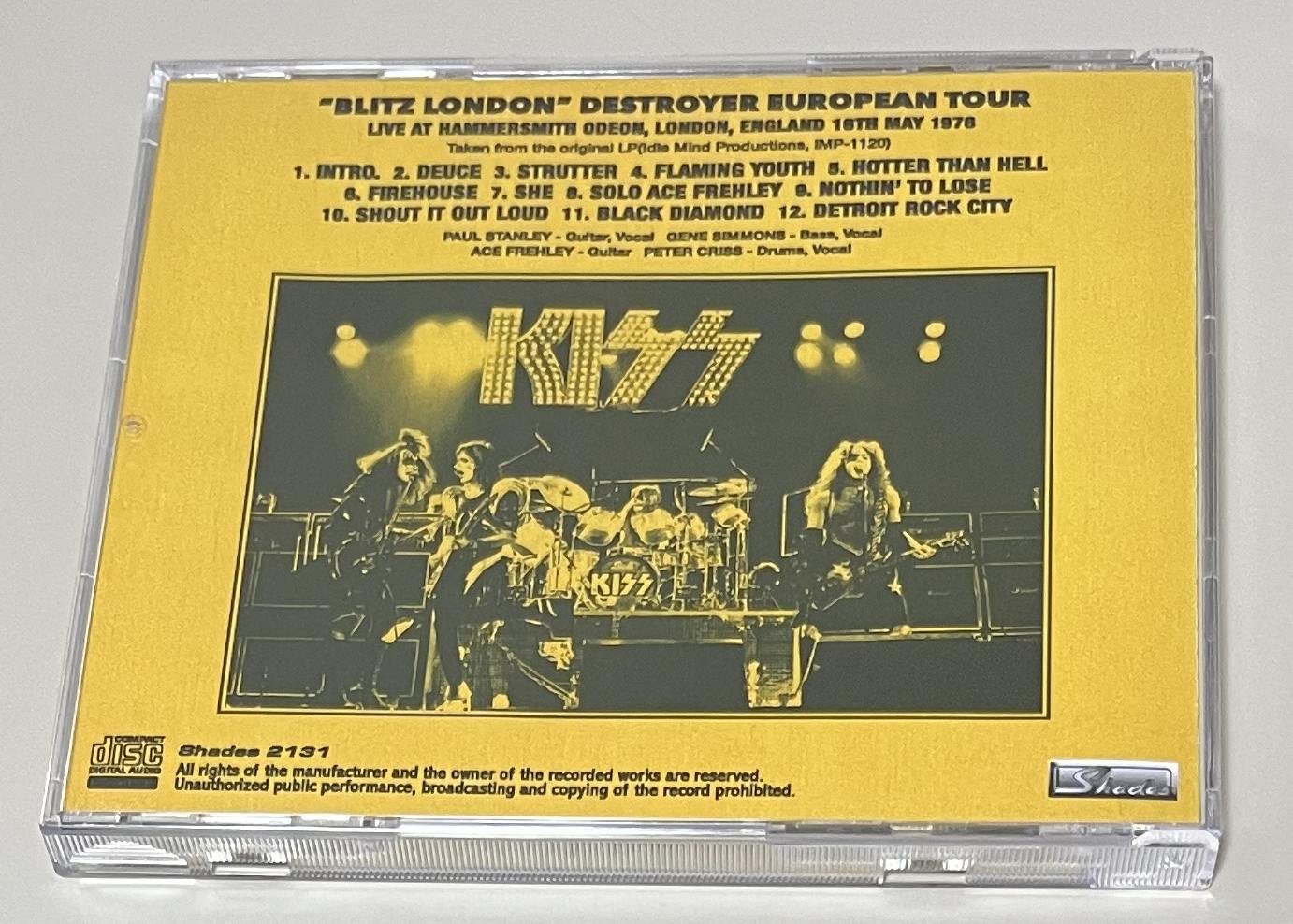 KISS / BLITZ LONDON: IMP 1120 VINYL TRANSFER (1CD-R) SHADES 2131