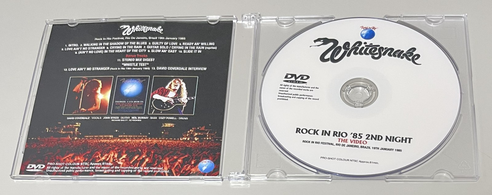 WHITESNAKE / ROCK IN RIO '85 2ND NIGT: THE VIDEO (1DVD-R) GIFT TITTLE