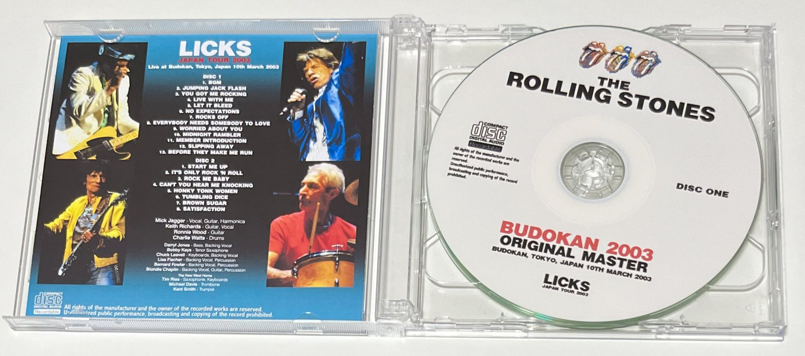 Rolling Stones 非売品プロモCD ROLLING STONES / BUDOKAN 2003: ORIGINAL MASTER (2CD-R) GIFT TITTLE