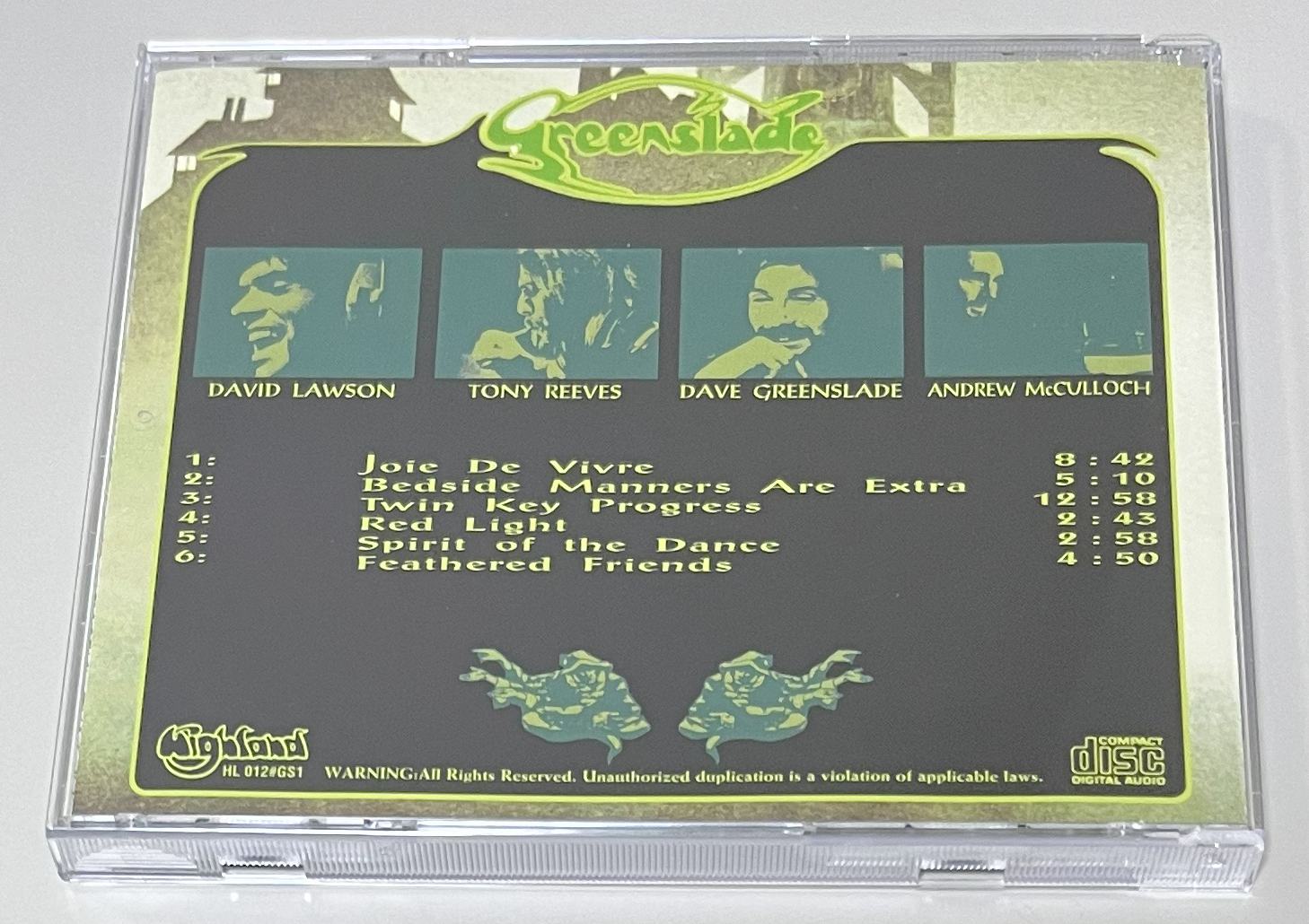 GREENSLADE / STUDIO DAYS: PARIS 1974 (1CD) HIGHLAND / HL 012#GS1