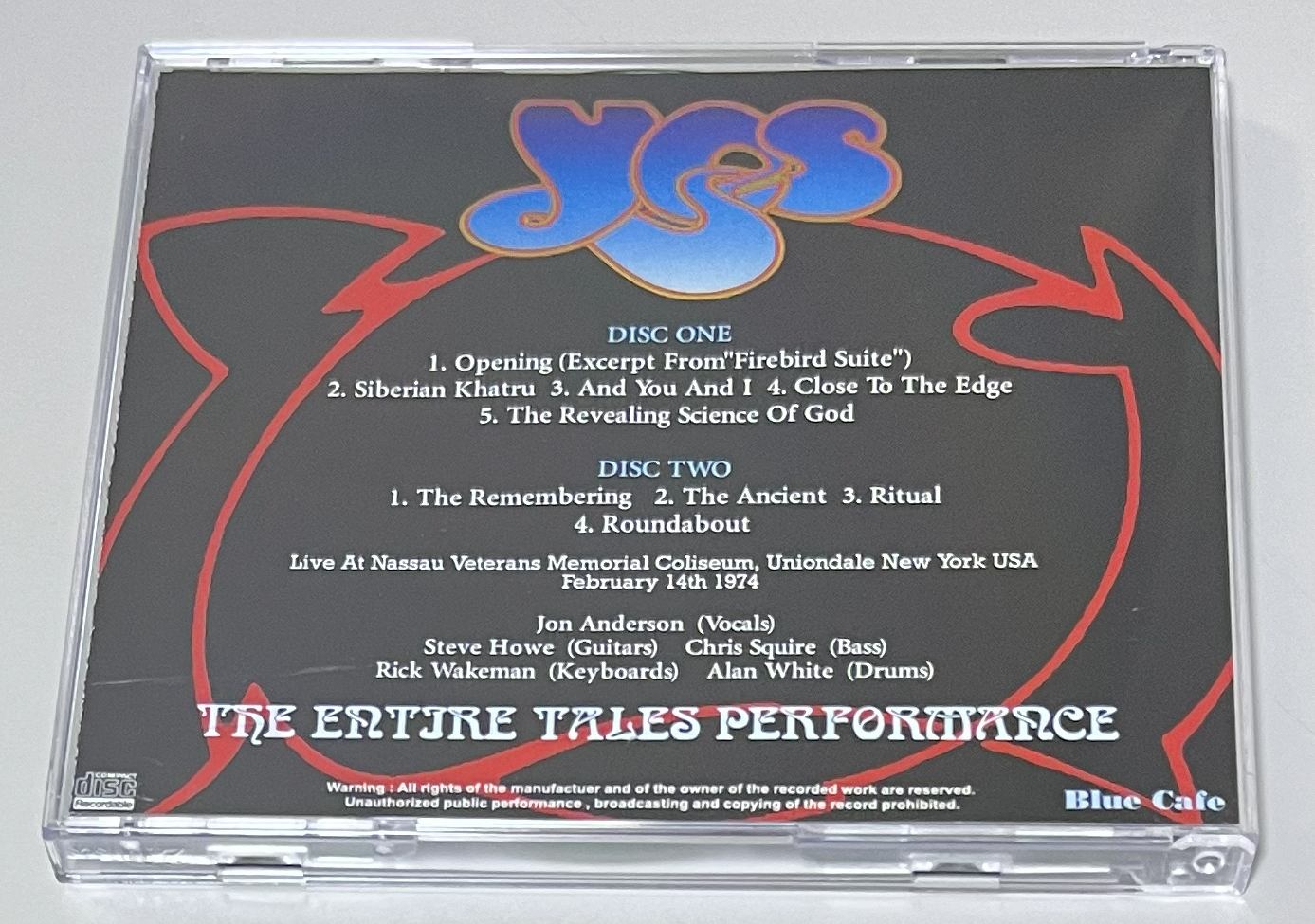 YES / THE ENTIRE TALES PERFORMANCE (2CD-R) BLUE CAFE-154A/B