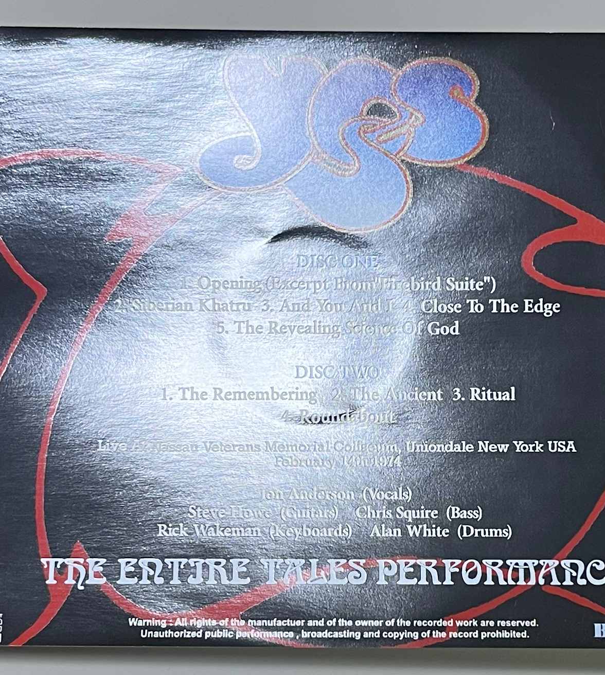 YES / THE ENTIRE TALES PERFORMANCE (2CD-R) BLUE CAFE-154A/B