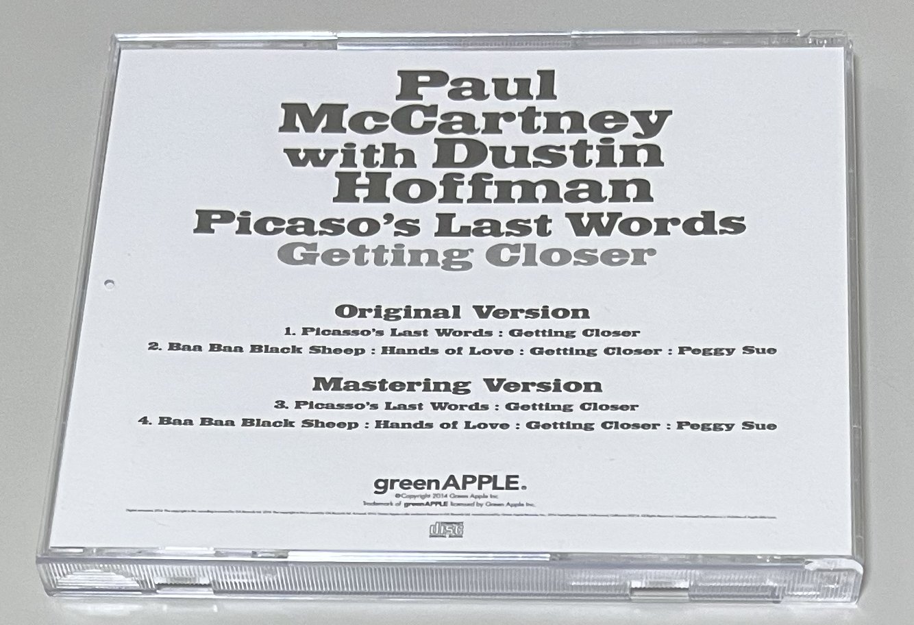 PAUL McCARTNEY / PICASO'S LAST WORDS (1CD) GREENAPPLE