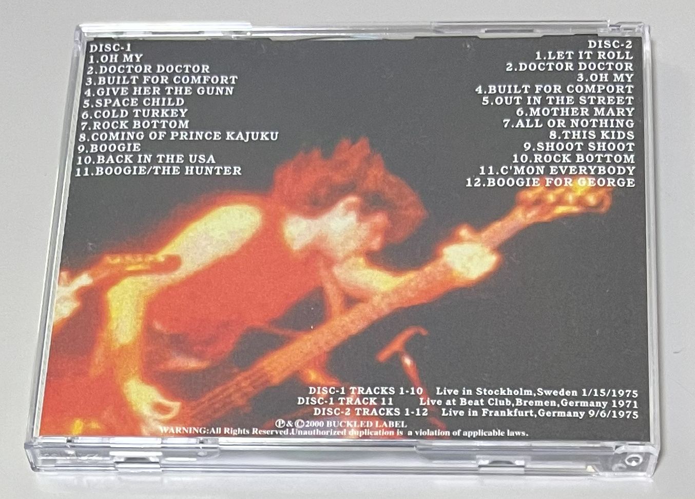 UFO / GETS YER ASSES MOVIN' (2CD-R) BUCKLED LABEL / BD029/30