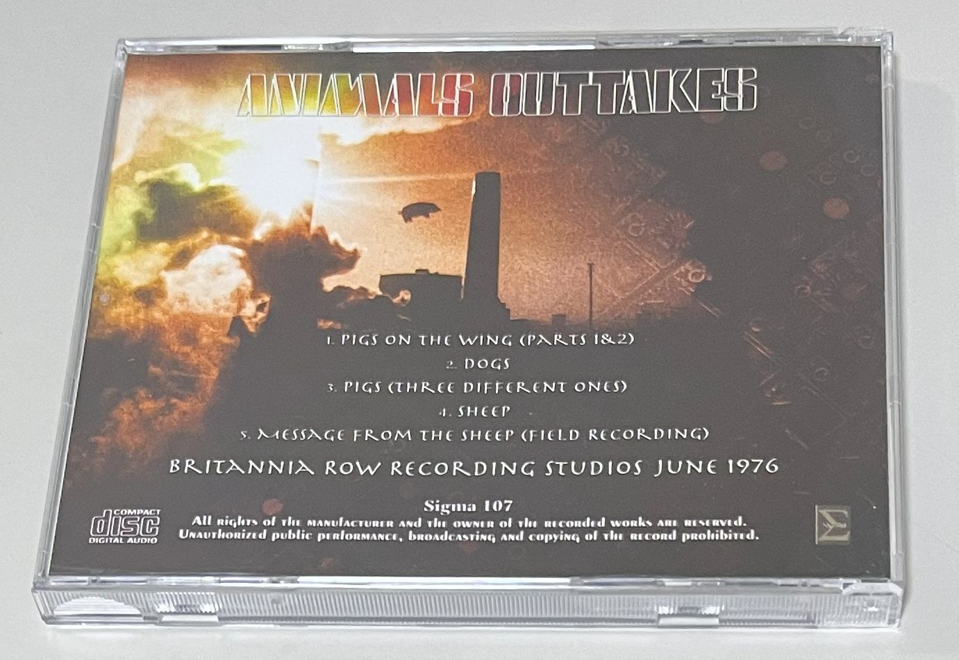 PINK FLOYD / ANIMALS OUTTAKES (1CD) SIGMA 107