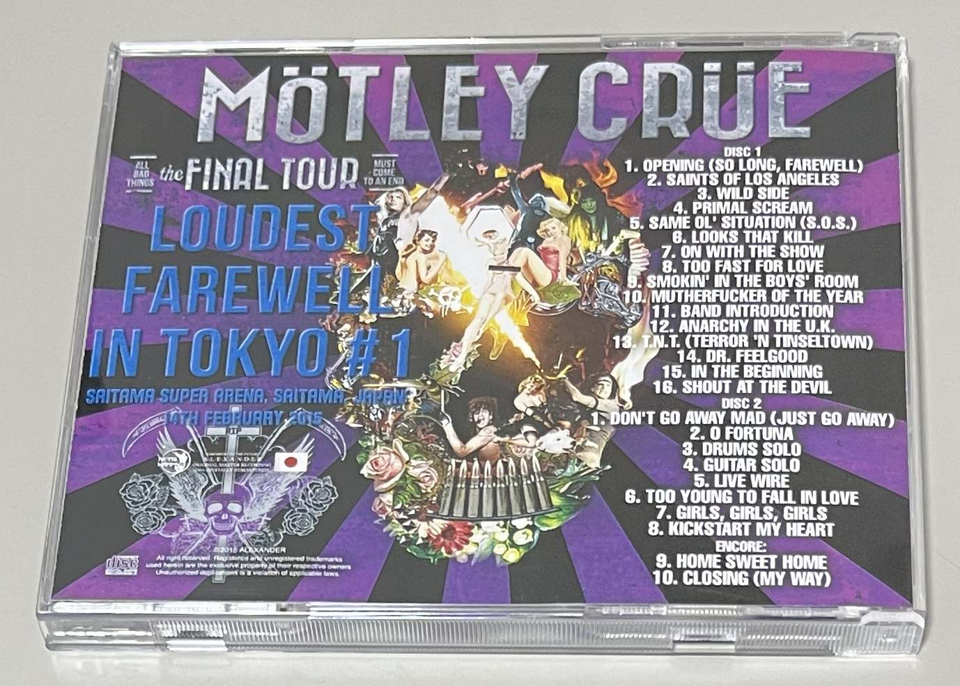 MOTLEY CRUE / LOUDEST FAREWELL IN TOKYO #1 (2CD-R) METAL HAMMER / MHCD-188