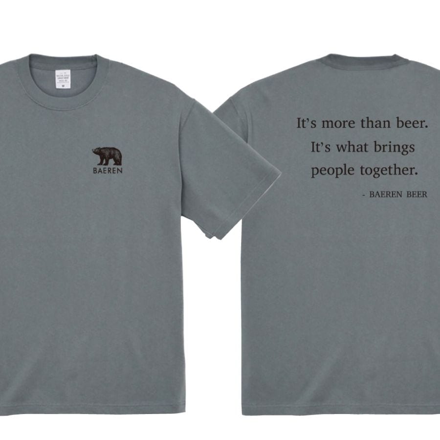 熊ロゴ Tシャツ［ストーングリーン］