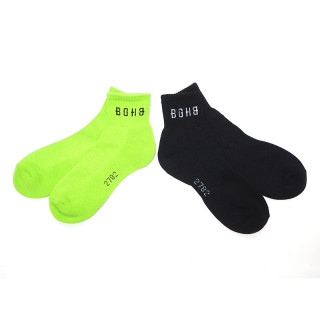 BGHB SHORT SOCKS (2PC SET) BLK & LIME