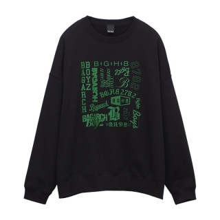 ASSORT LOGO WIDE SWEAT BLK