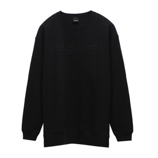 EMBOSS CREWNECK SWEAT BLK