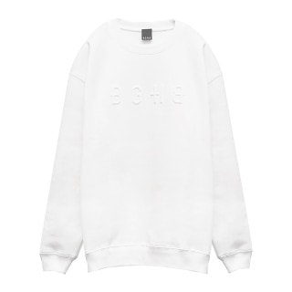 EMBOSS CREWNECK SWEAT WHT