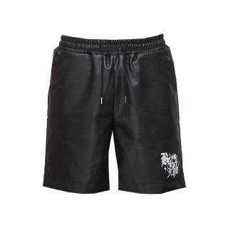 MATTE PU LEATHER SHORTS BLK