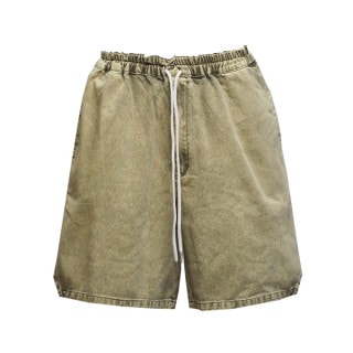 BAGGY DENIM SHORTS SAND KAHKI