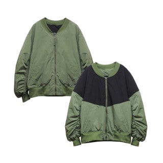 REVERSIBLE BOMBER JKT OLIVE