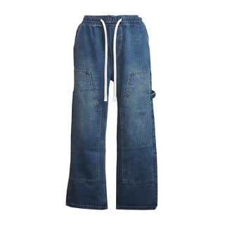 DOUBLE KNEE DENIM PANTS ��INDIGO��