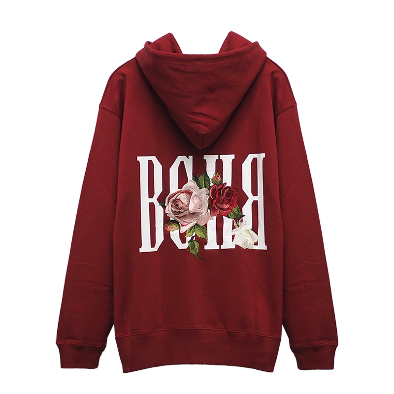 ROSE ZIP HOODIE ��BURGUNDY��