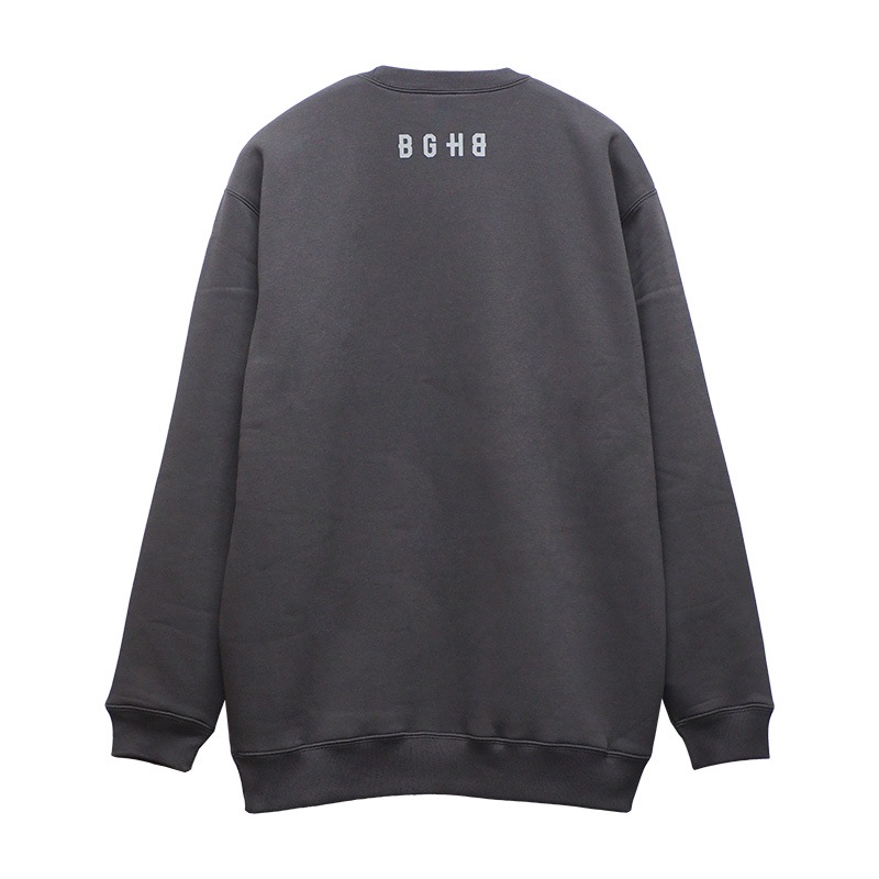 EMBOSS CROSS SWEAT SMOKE BLK