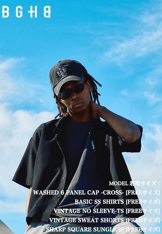 WASHED 6 PANEL CAP -CROSS-