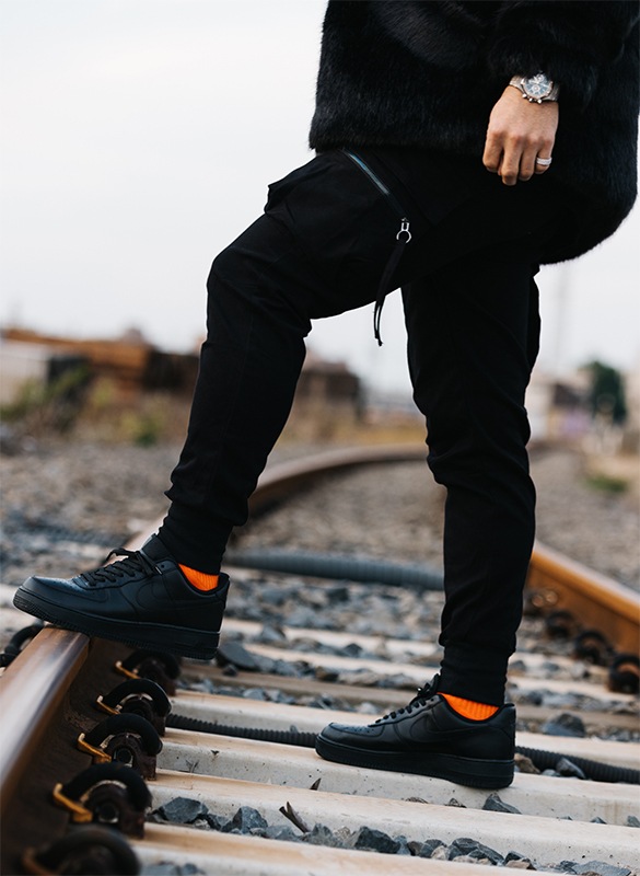 CARGO ZIP JOGGER PANTS ��BLK��