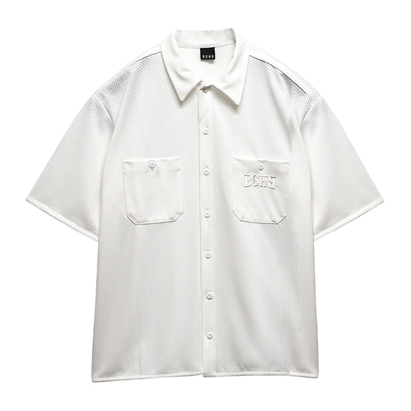BGHB MESH SHIRTS��WHT��
