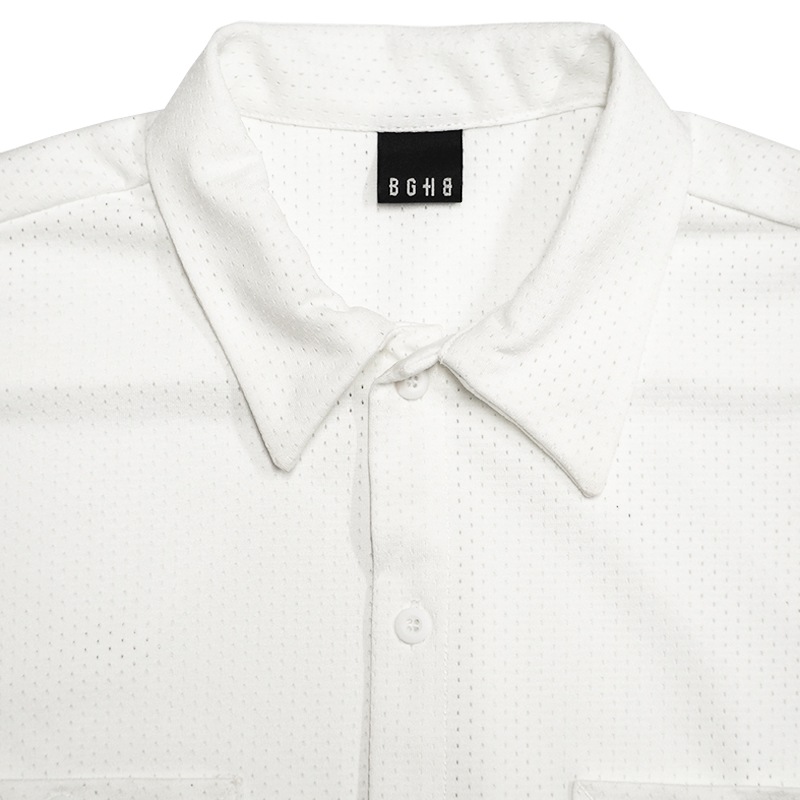 BGHB MESH SHIRTS��WHT��