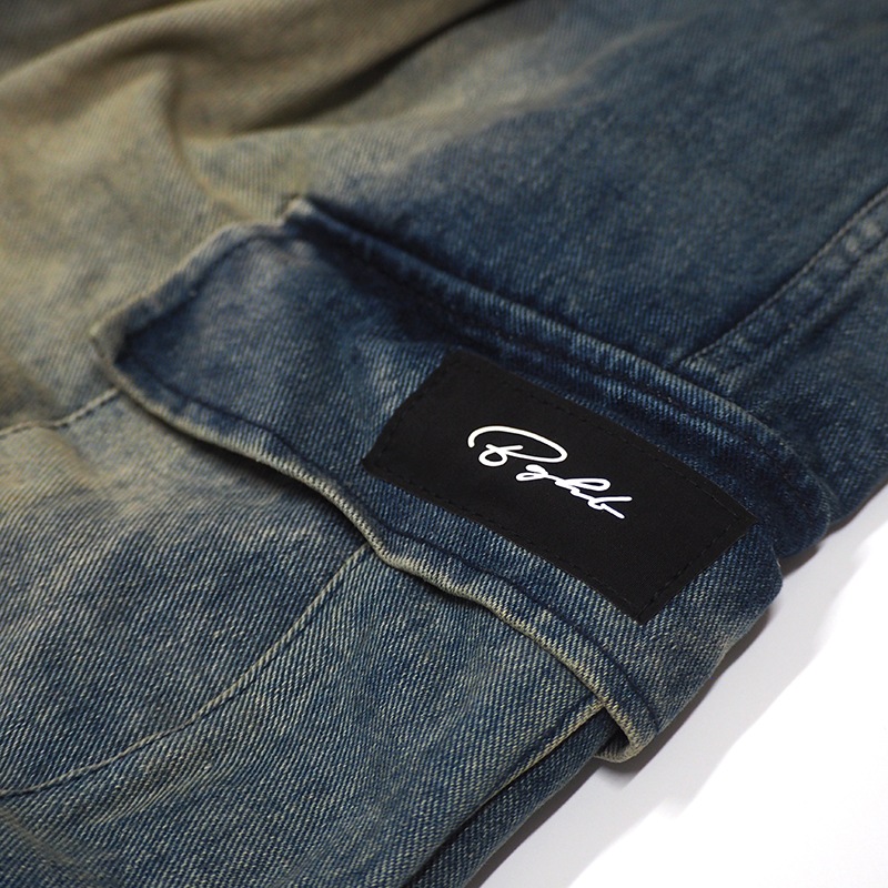 DRAWSTRING BAGGY DENIM PANTS ��INDIGO��