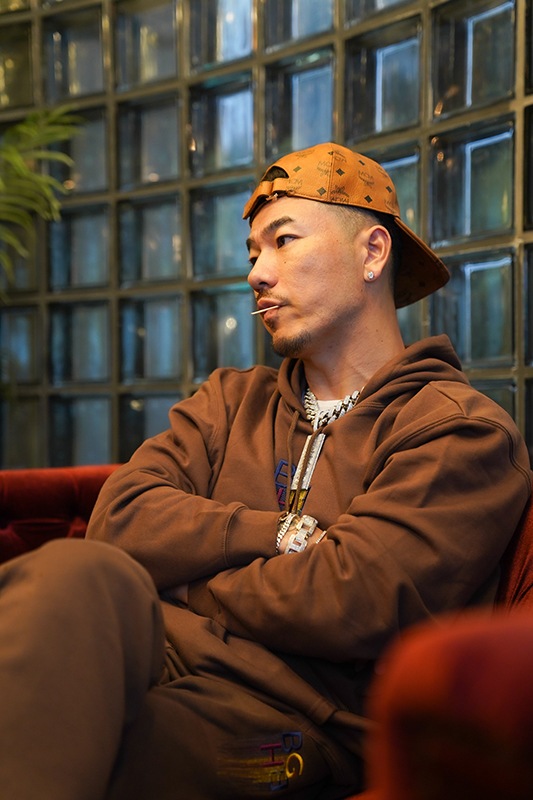 COLORFUL DRIP SWEAT PANTS��BROWN��