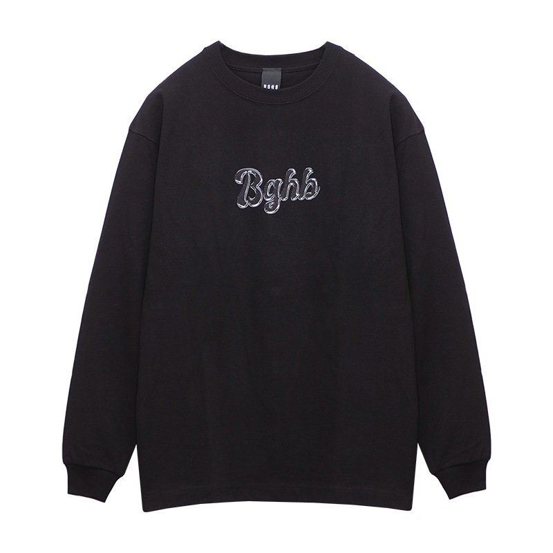 LIQUID CHROME PULLOVER ��BLK��