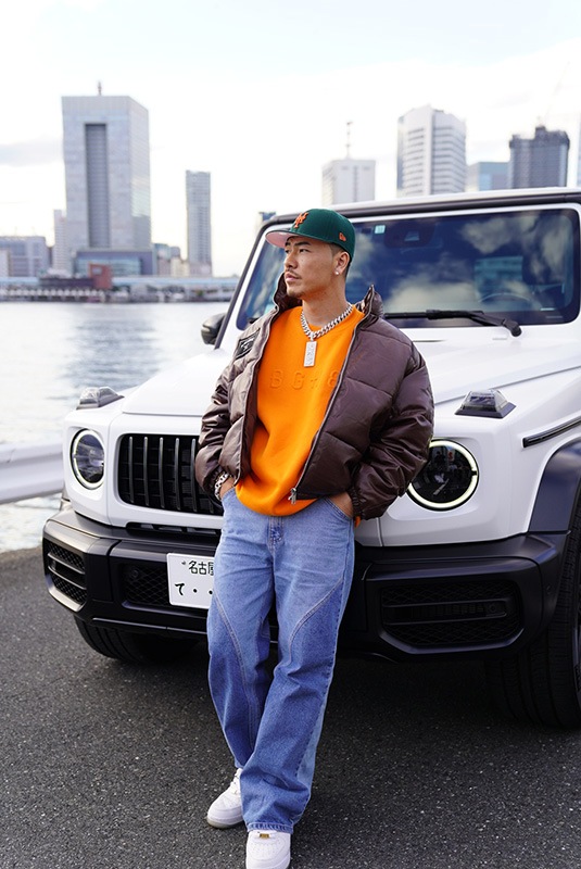 EMBOSS CREWNECK SWEAT ��ORANGE��