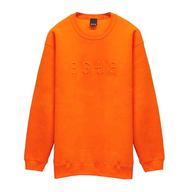 EMBOSS CREWNECK SWEAT ��ORANGE��