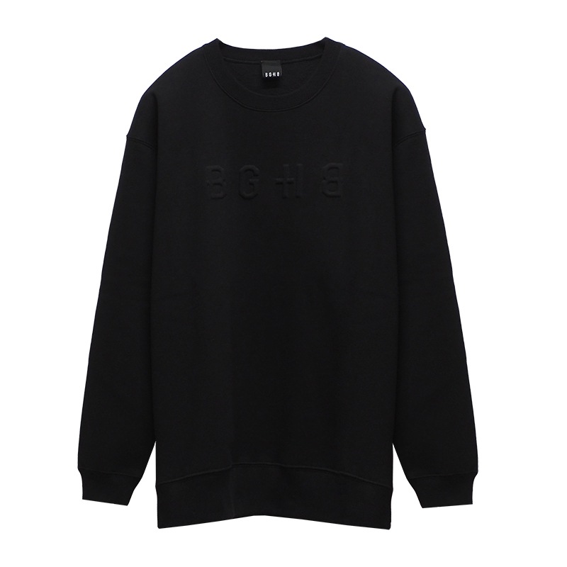 EMBOSS CREWNECK SWEAT ��BLK��