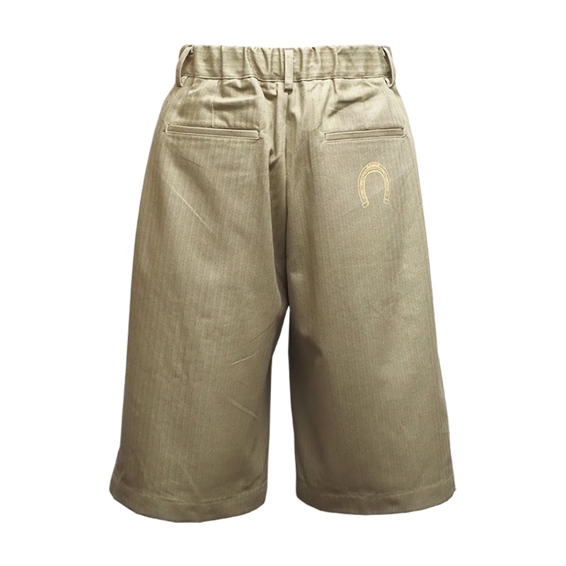 HICKORY DENIM SHORTS��BEIGE��