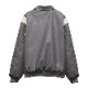 PU LEATHER STADIUM JKT ��GRAY��