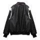 PU LEATHER STADIUM JKT ��BLK��