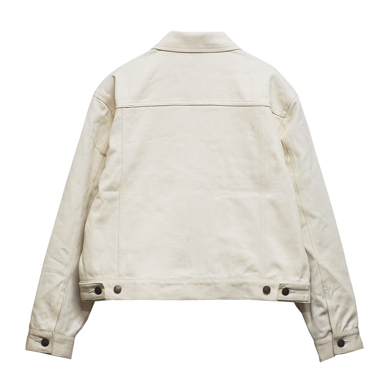 SHORT COLOR DENIM JKT ��IVORY��