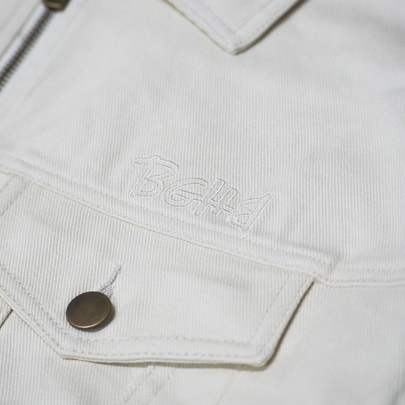 SHORT COLOR DENIM JKT ��IVORY��