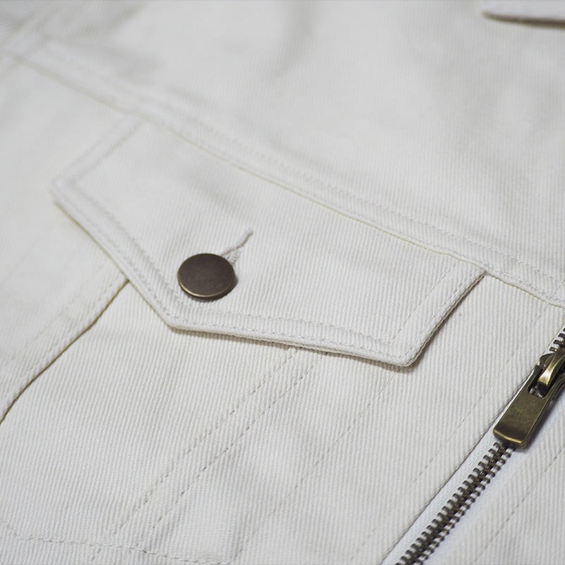 SHORT COLOR DENIM JKT ��IVORY��