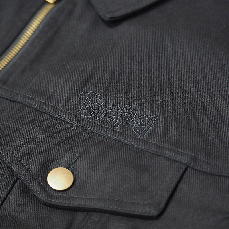 SHORT COLOR DENIM JKT ��BLK��