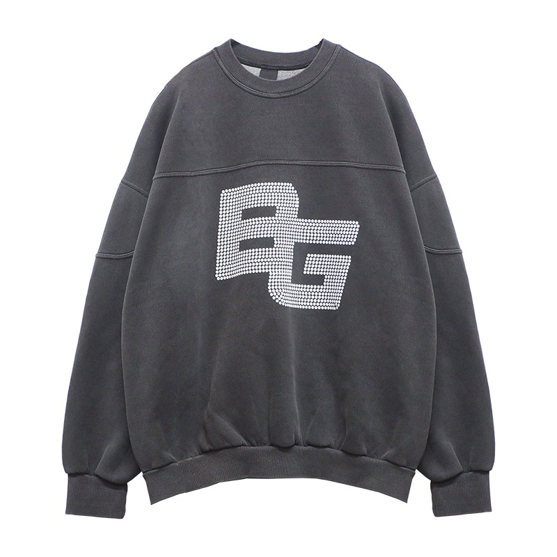 FOOTBALL CREWNECK SWEAT ��VINTAGE BLK��