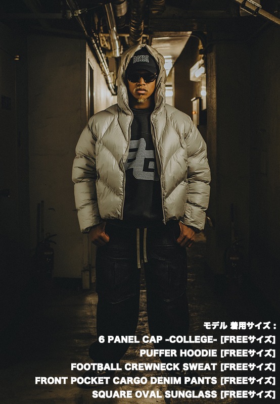 FOOTBALL CREWNECK SWEAT ��VINTAGE BLK��