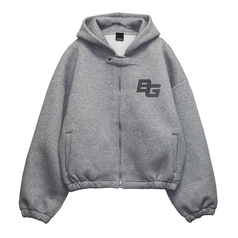 BONDING ZIP HOODIE ��GRAY��
