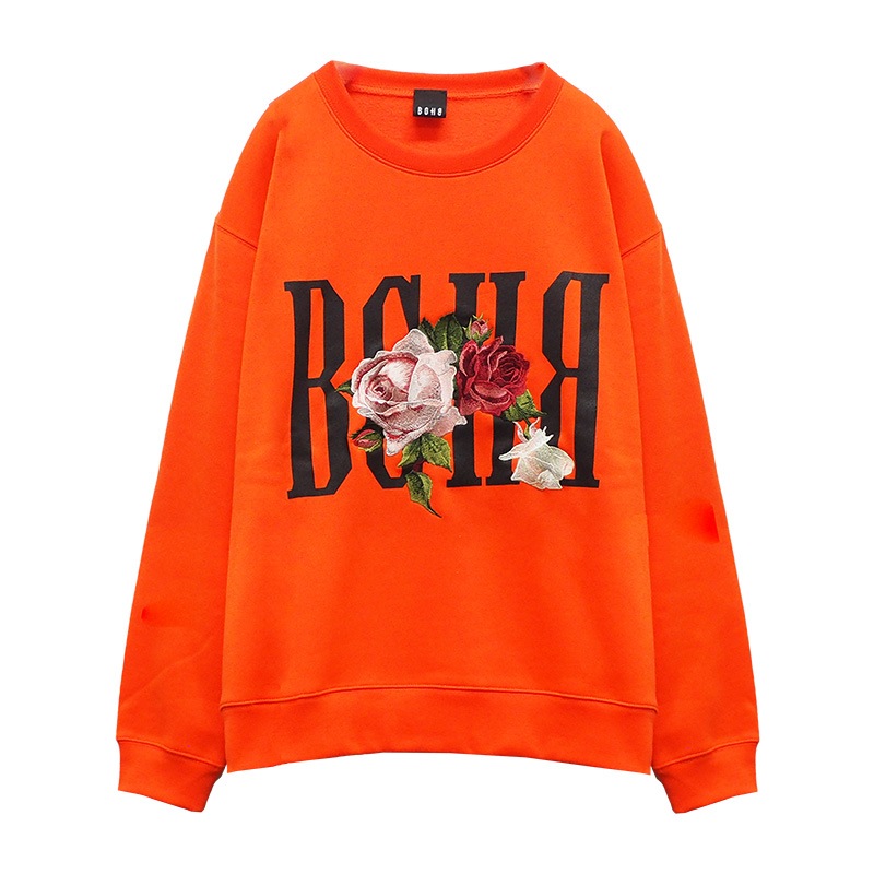 ROSE CREWNECK SWEAT ��ORANGE��