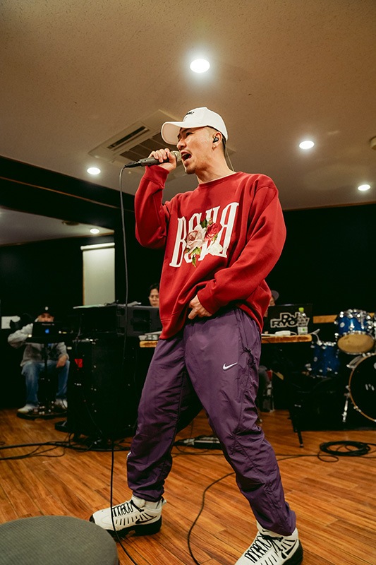 ROSE CREWNECK SWEAT ��BURGUNDY��