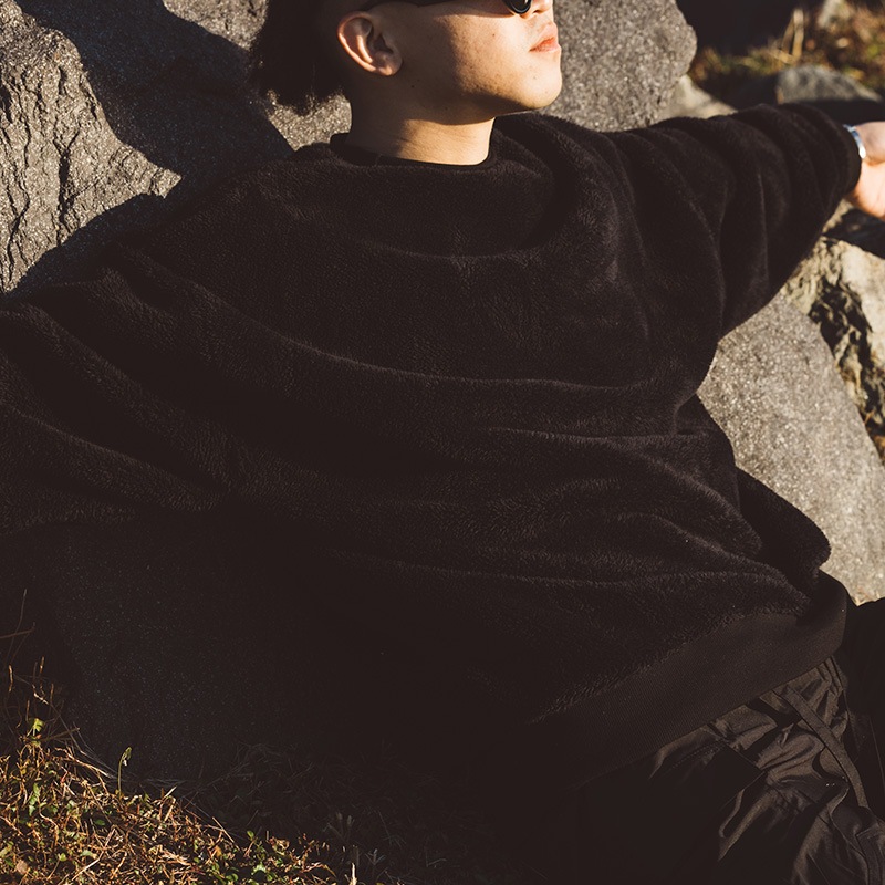 BOA FLEECE CREWNECK ��BLK��