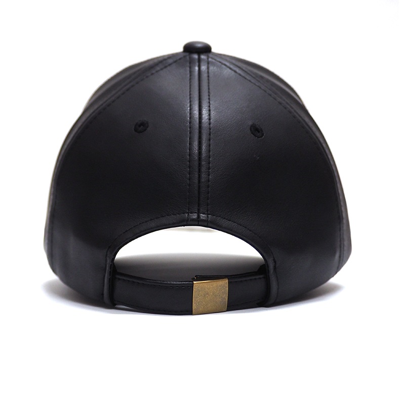 PU LEATHER 6 PANEL CAP -CROSS- 