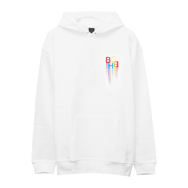 COLORFUL DRIP HOODIE 【WHT】 BAGARCH