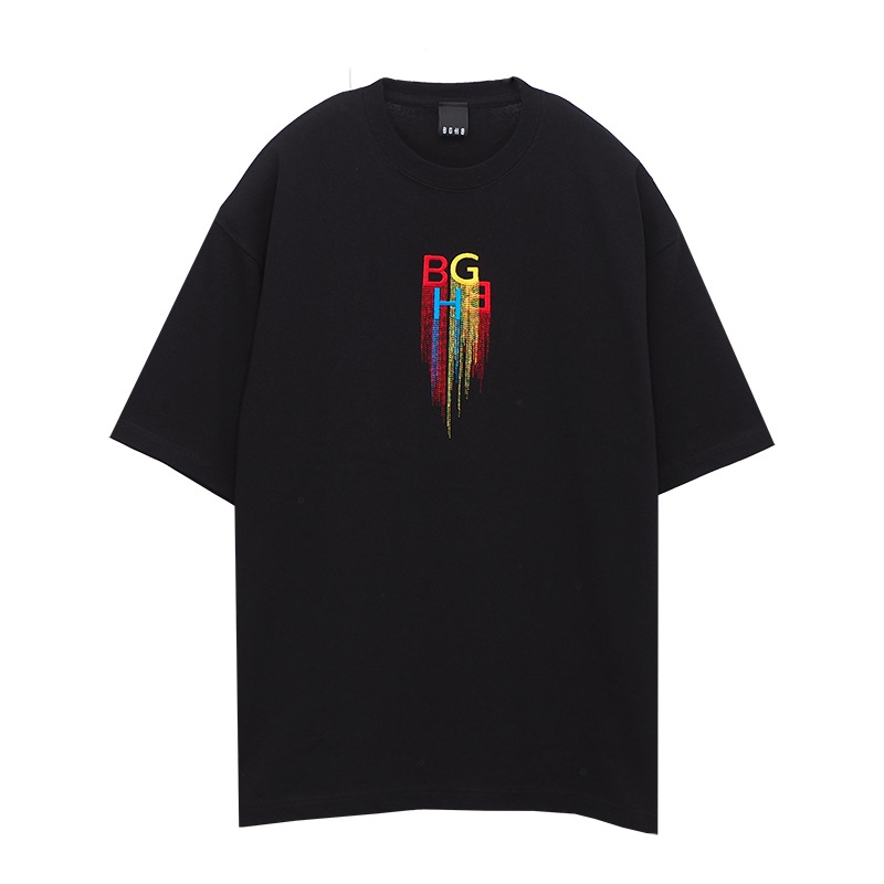 COLORFUL DRIP-TS BLK