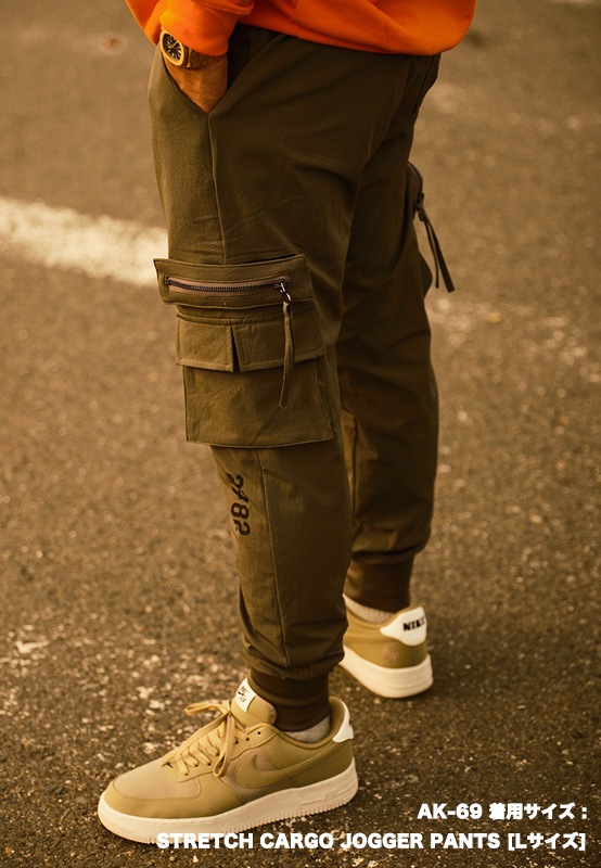 STRETCH CARGO JOGGER PANTSOLIVE