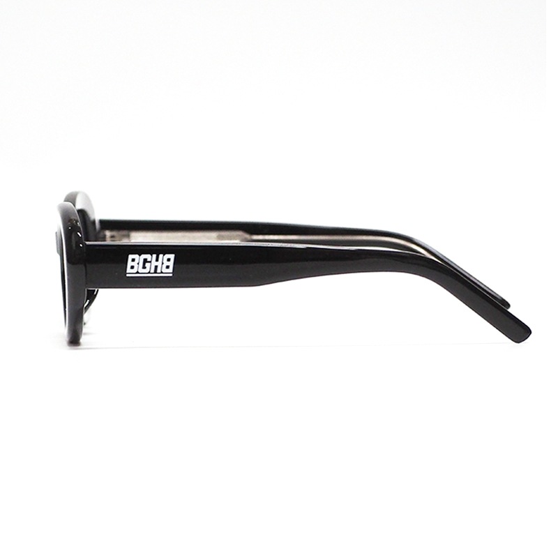 OVAL FRAME SUNGLASS��BLK��